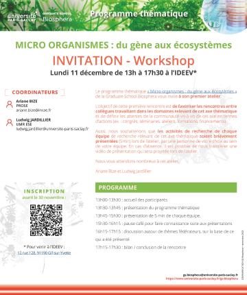 MICRO ORGANISMES : du gène aux écosystèmes