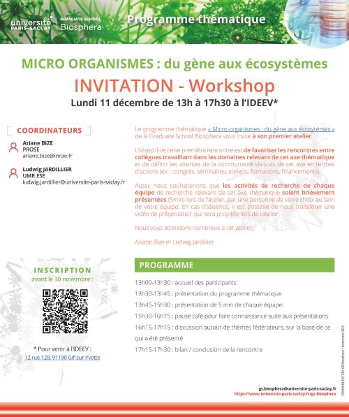 MICRO ORGANISMES : du gène aux écosystèmes